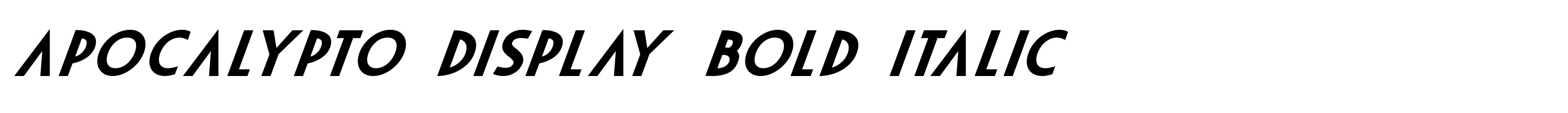 Apocalypto Display Bold Italic